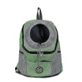 Miniatyrbilde 2 av 5: Bæresele for hund, utendørs, pustende, dobbel skulder, bærbar, frontnett, reiseveske for kjæledyr green L