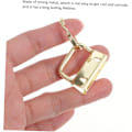 Miniatyrbillede 5 af 8: 50 stk. DIY Metal Nøglering Nøglevedhæng Hardware Nøglering til Bagage Håndledsrem Stof Præget 25mm Guld