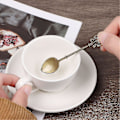 Miniatyrbillede 4 af 4: Retro Kaffeske Solid Farve Zink Legering Omrøringsske Køkkenudstyr
