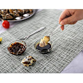 Miniatyrbillede 2 af 2: Sæt med Escargot Tallerken i Rustfrit Stål med Tænger og Gaffel, 12 Huller