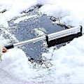 Miniatyrbillede 2 af 5: Isskraber, Sneskovl Vindue Skraber Teleskopisk Snerydning Vinterbil Anti-slip Greb Squeegee Bilrude Afisningsværktøj