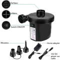 Miniatyrbilde 4 av 5: Elektrisk Luftpumpe For Luftmadrass, Elektrisk Pumpe 2 I 1 Oppblåsing Deflasjon Med 3 Ulike Luftdyser