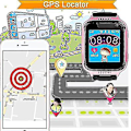 Miniatyrbild 2 av 5: GPS Smartklocka för Barn - Pekskärm Smartklocka med Samtal Röstmeddelande SOS Ficklampa Digitalkamera Alarmklocka, Present till Barn Pojkar Flickor S