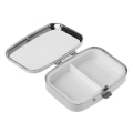 Miniatyrbilde 3 av 5: 5,6x4,2 cm Rektangulær Mini Pilleboks i Rustfritt Stål, Solid Farge Sølv, Medisinorganisatorholder