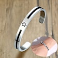 Miniatyrbillede 1 af 5: 8mm Mænd Davidstjerne Armbånd Dragon Scorpion Bangle