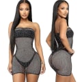 Miniatyrbillede 2 af 5: Teddy Lingeri Seksuel Rhinestone Fiskenet Baby Doll Clubwear