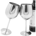 Miniatyrbillede 1 af 5: 2 stk Sølv Rustfrit Stål Vinglas Goblet 500ml