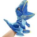 Miniatyrbild 1 av 4: Plush dinosauriehanddockor med rörlig mun för fantasifull lek - Fylld leksak