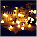 Pikkukuva 3 / 4: Ulkoilma Solar String Light Mattalamppu Lämmin Valkoinen 8 Tilaa Ulko