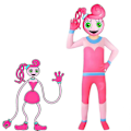 Miniatyrbilde 1 av 5: Poppy Playtime Mommy Jumpsuit Barnedress for Barn for Barn Huggy Wuggy Fancy Up Performance Costume 7-8 Years