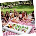 Miniatyrbild 8 av 8: Pool Party Tillbehör Uppblåsbar Kylbricka St Drickhållare Lätt Vikbar