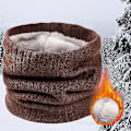 Miniatyrbild 1 av 3: Vinterhalsduk för Män Fleece Ring Bandana Stickad Varm Solid Halsduk Kvinnor Halsvärmare B12-solid