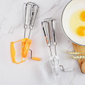 Miniatyrbillede 5 af 5: Håndmixer i rustfrit stål, manuel roterende æggepisker, mælkepisker, mælkeskummer, blender, køkkenredskab