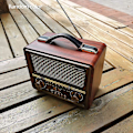Miniatyrbild 3 av 5: Trä Retro Radio, Am Sw Fm Radio, Trådlös Bluetooth-högtalare, Mini Audio Utomhus Hög Volym För