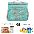 Miniatyrbild 4 av 5: Kylväska, 10l Lunchbox, Isolerad Lunchväska Med Justerbar Axelrem, Bärbar Vattentät