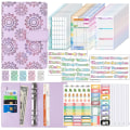 Miniatyrbillede 1 af 5: Budget Binder med Lynlåsekonvolutter, A6 Lommer Planlægger Kontanter Konvolutter Purple