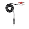 Pikkukuva 1 / 5: 3,5 mm:n liitäntäpistokkeesta 2 RCA-uros stereoliitäntä Y-sovitinkaapeli