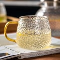 Pikkukuva 1 / 5: 2 kpl 420 ml Japanilainen Tee-lasi Hammered Grain-lasista