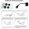 Pikkukuva 2 / 5: 12v-24v LED-lukuvalo, himmennettävä RV-lukulaite USB-laturilla, matkailuautoille, kuorma-autoille, perävaunuille, RV-sängyn vieressä, 2 kpl - musta - yuhao black