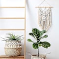 Miniatyrbild 3 av 3: Macrame Väggbonad Tapet Väggdekoration Bohemisk Vävd Dekor