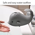 Miniatyrbillede 3 af 5: Haneformet Badekar Baby Badekar, Haneformet Badekar Baby Badekar Silikon Hval Til Børn, Badekarudløbsdækning Baby Badekar Grey