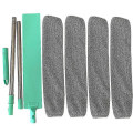 Pikkukuva 1 / 5: Sängyn vieressä oleva pölyharja, pitkäkahvainen moppi, uudelleenkäytettävä mikrokuituinen pölyharja, harja With 4 PCS Cloth
