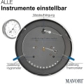 Miniatyrbilde 2 av 4: Analogt værstasjon for innendørs og utendørs, hygrometer og termometer