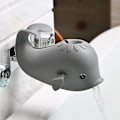 Miniatyrbillede 1 af 5: Haneformet Badekar Baby Badekar, Haneformet Badekar Baby Badekar Silikon Hval Til Børn, Badekarudløbsdækning Baby Badekar Grey