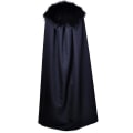 Miniatyrbilde 4 av 5: Game of Thrones Jon Kostyme med Falsk Pels Krage for Menn 2XL