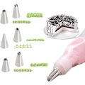 Miniatyrbild 3 av 4: 200 st Engångsspritsar 6 st Munstycken Frosting Spritsats