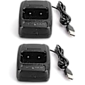 Miniatyrbillede 2 af 5: Bil USB Batterilader til Walkie Talkie Sort 2 stk