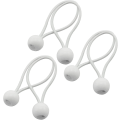 Miniatyrbilde 3 av 5: Ball Head Bungee Cord Hvit Presenning Baldakin Festestropp Camping Vandring Teltilbehør 10stk hvit