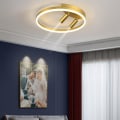 Miniatyrbillede 1 af 5: 40cm LED Loftlampe Nordisk Sort Guld Cirkel Design