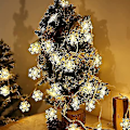 Miniatyrbillede 3 af 4: 2 Pak Julelys Snefnug 20ft 40 LED Batteridrevet