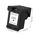 Pikkukuva 4 / 5: HP 63XL:lle korkean tuoton korvaava muste (ei OEM)