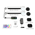 Miniatyrbillede 4 af 5: Rgbic Smart LED Lysbjælke App Bluetooth Skrivebordsatmosfære