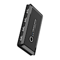 Miniatyrbild 1 av 8: USB-skrivare USB-splitter USB 2.0 Hub Box för 2 datorer Dela skrivare skanner och andra enheter 4 portar