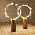 Miniatyrbillede 5 af 5: 6 Styk Flaskelys Korkform 1 Led Miniature Feelygter Til Fest Fødselsdag Bryllup Hjem Bord Dekoration, Varmt Hvidt