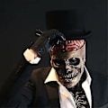 Miniatyrbillede 4 af 5: Horror Skelet Latexmaske 3D Realistisk Fuld Hovedkranium
