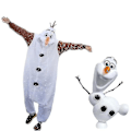 Miniatyrbild 4 av 4: Anime Snögubbe Kostym Pyjamas Jumpsuit Vuxen Sovkläder Kläder S