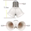Miniatyrbilde 2 av 4: 4 stk E27 Adapter E27 til 2 E27 Lampebase Konverter
