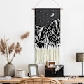 Miniatyrbillede 2 af 5: Vægophængt Tapestry Sort Boho