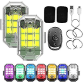 Miniatyrbilde 1 av 4: Høy Lysstyrke Trådløs LED-Strobe Lys, 7 Farger Oppladbare Blinkende Lys - yuhao 2Pack