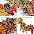 Miniatyrbillede 5 af 5: Efterårsguirlande 5,9 fod Kunstig Efterårsløv Maple Leaf Girlande Med Græskar Bær Pinekogler Julehængende Vine Girlande Simuleringskrans Til Fordør