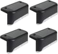 4-pakks Solcelled Terrasselys LED Solcelled Trappetrinnlys Vanntette Gjerdelys