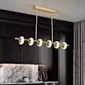 Miniatyrbillede 4 af 5: 97cm Premium Pendellampe Krystal Guld Ring Ø-lampe Luksus