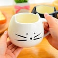 Miniatyrbillede 4 af 5: Sød Killing Keramik Kop Par Kop Porcelæn Kop Til Kaffe/te/espresso/mælk/vand (hvid)