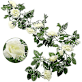 Miniatyrbillede 1 af 5: 2 stk. Rose Vine Kunstige Rose Blomster Vines 10 Hoveder