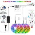 Miniatyrbillede 4 af 5: RGB LED-lysstrimler Dæmpbar 20m 65,6ft Tiktok Lys 600 LED'er