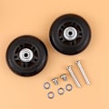 Miniatyrbillede 3 af 5: Stille Reparation Udskiftning Universal Holdbar Rejse Kuffert Hjul Rejse Kuffert Dele ( Sort ) ( 2 stk )